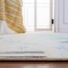 SAFAVIEH Washable Rug Paint Brush Collection - 5'5" x 7'6", Blue & Ivory, Slip Resistant & Easy to Clean, Ideal for Living Room, Bedroom, Nursery, Kids Playroom, Dining Space (PTB107M) view 4