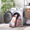 SAFAVIEH Washable Rug Paint Brush Collection - 6'7" Square, Blush Pink & Green, Slip Resistant & Easy to Clean, Ideal for Living Room, Bedroom, Nursery, Kids Playroom, Dining Space (PTB158U) view 2