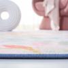 SAFAVIEH Washable Rug Paint Brush Collection - 6'7" Square, Blush Pink & Green, Slip Resistant & Easy to Clean, Ideal for Living Room, Bedroom, Nursery, Kids Playroom, Dining Space (PTB158U) view 3