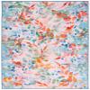 SAFAVIEH Washable Rug Paint Brush Collection - 5'5" x 7'6", Blush Pink & Green, Slip Resistant & Easy to Clean, Ideal for Living Room, Bedroom, Nursery, Kids Playroom, Dining Space (PTB158U) view 3