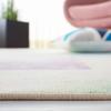 SAFAVIEH Washable Rug Paint Brush Collection - 6'7" Square, Blue & Purple, Slip Resistant & Easy to Clean, Ideal for Living Room, Bedroom, Nursery, Kids Playroom, Dining Space (PTB187M) view 4