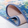 SAFAVIEH Washable Rug Paint Brush Collection - 6'7" Square, Navy & Orange, Slip Resistant & Easy to Clean, Ideal for Living Room, Bedroom, Nursery, Kids Playroom, Dining Space (PTB157N) view 4