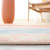 SAFAVIEH Washable Rug Paint Brush Collection - 6'7" Square, Pink & Blue, Slip Resistant & Easy to Clean, Ideal for Living Room, Bedroom, Nursery, Kids Playroom, Dining Space (PTB173U) view 4