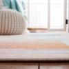 SAFAVIEH Washable Rug Paint Brush Collection - 6'7" Square, Pink & Blue, Slip Resistant & Easy to Clean, Ideal for Living Room, Bedroom, Nursery, Kids Playroom, Dining Space (PTB189U) view 4