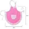 Girl Baking Outfit / Pink Apron/ White Chef Hat/ Certificate (3 Items) -for Real Cooking or Play (Toddler Apron) view 2