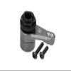 Axial 1/10 RBX10 Ryft 4WD Rock Bouncer Upgrade Parts Aluminum 7075 25T Servo Horn With Built-In Spring (2 Positioning Holes) - 3Pc Set Gray Silver view 1