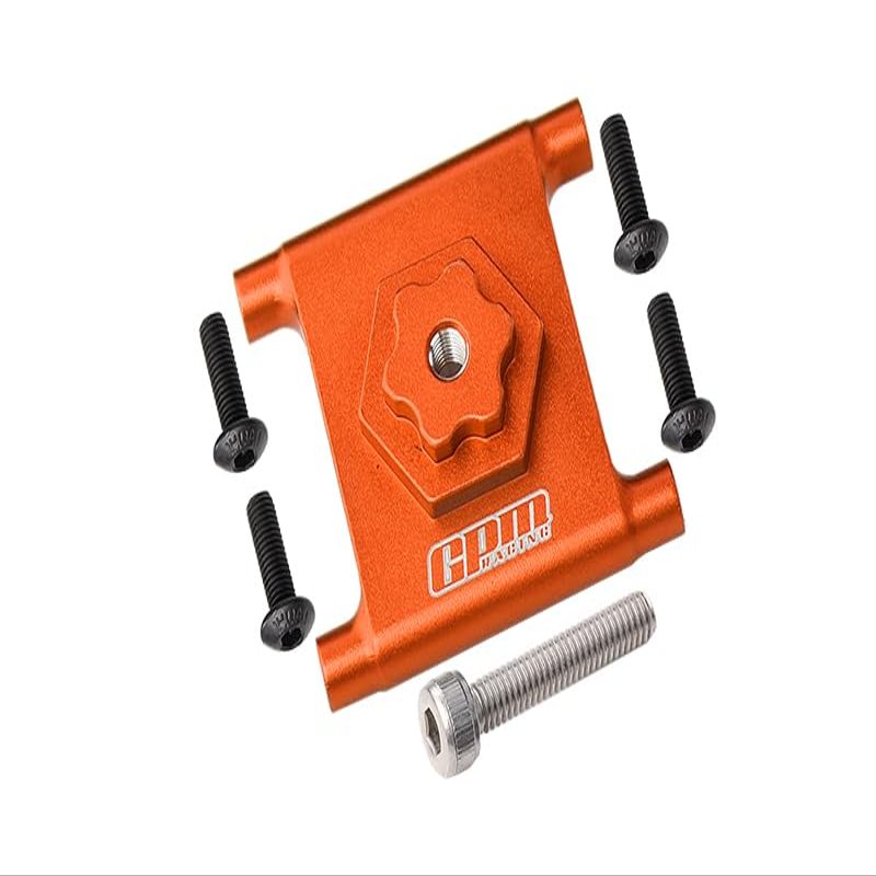 GPM For Losi 1/10 Lasernut U4 Tenacity LOS03028 Upgrade Parts Aluminum Spare Tire Mount - 6Pc Set Orange