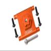 GPM For Losi 1/10 Lasernut U4 Tenacity LOS03028 Upgrade Parts Aluminum Spare Tire Mount - 6Pc Set Orange view 1