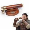 SaKeGa Handcrafted Wooden Kaleidoscope with Stand & Brass Accents - Detachable Dual Discs, Engraved Inventor Details - Antique Collectible Gift for Men, Women, Kids & Adults view 1