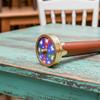 SaKeGa Handcrafted Wooden Kaleidoscope with Stand & Brass Accents - Detachable Dual Discs, Engraved Inventor Details - Antique Collectible Gift for Men, Women, Kids & Adults view 3