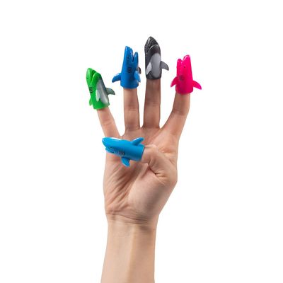 Fun Express 24 Pieces Shark Finger Puppets - Vinyl