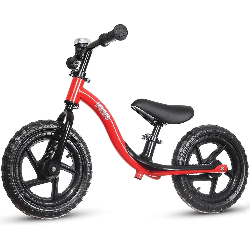 KRIDDO Toddler Balance Bike 2 Year Old, Age 24 Months to 5 Years Old, Early Learning Interactive Push Bicycle with Steady Balancing, Gift Bike for 2-5 Boys Girls, Red