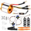 KUIDAMOS Brushless Motor, Steering Engine ESC Motor 2217 Motor Kit 8060 Propeller RC Helicopter Motor for RC Fixed Wing Plane Helicopter for RC Plane Airplane view 1