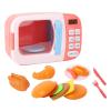 Simhoa Kid Microwave Kitchen Toys Pretend Play Accessories Fake Food Home Appliance - Pink 13pcs view 1