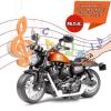 CYYSFIVQZ Die Cast Toy Motorcycle,Pull Back Motorcycle with Sounds and Lights 1:14 Friction Powered Kids Toy Cars,Motorcycle Toys Gift for Children Over 3 Years Old Birthday Christmas (Orange) view 2