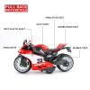 CYYSFIVQZ Toy Motorcycle,Pull Back Motorcycle Toy with Sounds and Lights,1:12 Scale Motorcycle Model Toy for Kids, Pull Back Vehicle for Age 3+ Year Old Birthday Christmas Party Supplies (Red) view 2