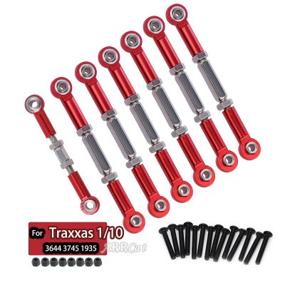 ARRCat Upgrade Parts Turnbuckles Camber Links for 1/10 Slash 2WD 4X4/Rustler 2WD 4X4/Hoss 2WD 4X4/Stampede 2WD 4X4 RC Truck, Aluminum Adjustable Turnbuckles,Replace 3644 3745 1935,Red
