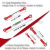 ARRCat Upgrade Parts Turnbuckles Camber Links for 1/10 Slash 2WD 4X4/Rustler 2WD 4X4/Hoss 2WD 4X4/Stampede 2WD 4X4 RC Truck, Aluminum Adjustable Turnbuckles,Replace 3644 3745 1935,Red view 2
