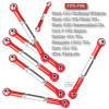 ARRCat Upgrade Parts Turnbuckles Camber Links for 1/10 Slash 2WD 4X4/Rustler 2WD 4X4/Hoss 2WD 4X4/Stampede 2WD 4X4 RC Truck, Aluminum Adjustable Turnbuckles,Replace 3644 3745 1935,Red view 3