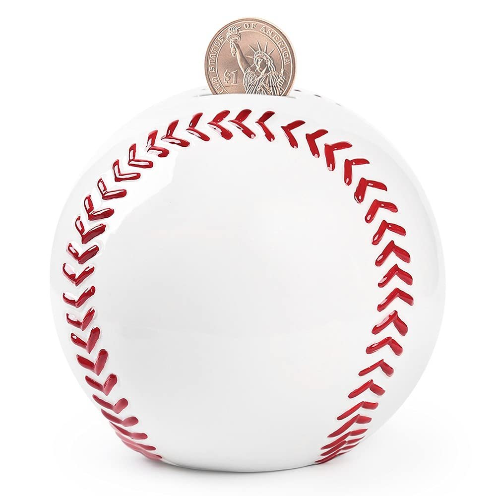 Baseball Coin Piggy Bank Money Saving Box