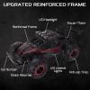 LARVEY 1:16 Scale Remote Control Car, 20 Km/h High Speed Remote Control Truck Off Road RC Monster Vehicle with LED Headlights and Chassis Lights, Electric Toy for Boys Kids and Adults view 4