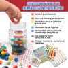 HAPPY JACK & MERRY Metal Jacks Game with Ball Classic and Marbles, Metal Jax and 2 Bouncy Red Ball with Bag for Family Games Night view 3