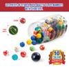 HAPPY JACK & MERRY Metal Jacks Game with Ball Classic and Marbles, Metal Jax and 2 Bouncy Red Ball with Bag for Family Games Night view 4