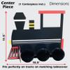 Havercamp Train Birthday Party Supplies: 7ft Happy Birthday Banner, Centerpiece, 12 Photo Props, 10 Cardboard Train Cutouts Decorations, 24 Party Picks view 3