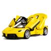 BDTCTK 1:32 Farrari Car Model Pull Back Car with Sound and Light for Kids Boy Girl, Metal Body Door Opened Yellow view 1