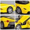 BDTCTK 1:32 Farrari Car Model Pull Back Car with Sound and Light for Kids Boy Girl, Metal Body Door Opened Yellow view 4