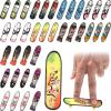 36 Pieces Mini Finger Skateboard Toy with Double Sided Pattern Valentines Day Gifts Creative Fingertip Movement Toys for Valentine Classroom Prizes Birthday Goodie Bag Stuffers view 1