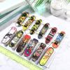 36 Pieces Mini Finger Skateboard Toy with Double Sided Pattern Valentines Day Gifts Creative Fingertip Movement Toys for Valentine Classroom Prizes Birthday Goodie Bag Stuffers view 4