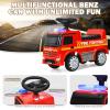 HONEY JOY Ride On Push Car, Licensed Mercedes Benz Push Cars for Toddlers w/Horn, Music, Lights, Under Seat Storage, Foot-to-Floor Ride On Fire Truck Toy for Kids Boys Girls 1-3, Red view 3