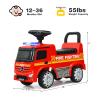 HONEY JOY Ride On Push Car, Licensed Mercedes Benz Push Cars for Toddlers w/Horn, Music, Lights, Under Seat Storage, Foot-to-Floor Ride On Fire Truck Toy for Kids Boys Girls 1-3, Red view 4