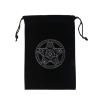 Mysterious Black Magic Divination Tarot & Dice Bag, Tarot Card Pouch, Constellation Pattern Board Game Drawstring Jewelry Drawstring Bag, Black Tarot Card Holder Travel & Gift Bag view 1