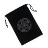 Mysterious Black Magic Divination Tarot & Dice Bag, Tarot Card Pouch, Constellation Pattern Board Game Drawstring Jewelry Drawstring Bag, Black Tarot Card Holder Travel & Gift Bag view 3