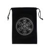 Mysterious Black Magic Divination Tarot & Dice Bag, Tarot Card Pouch, Constellation Pattern Board Game Drawstring Jewelry Drawstring Bag, Black Tarot Card Holder Travel & Gift Bag view 1