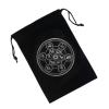 Mysterious Black Magic Divination Tarot & Dice Bag, Tarot Card Pouch, Constellation Pattern Board Game Drawstring Jewelry Drawstring Bag, Black Tarot Card Holder Travel & Gift Bag view 3