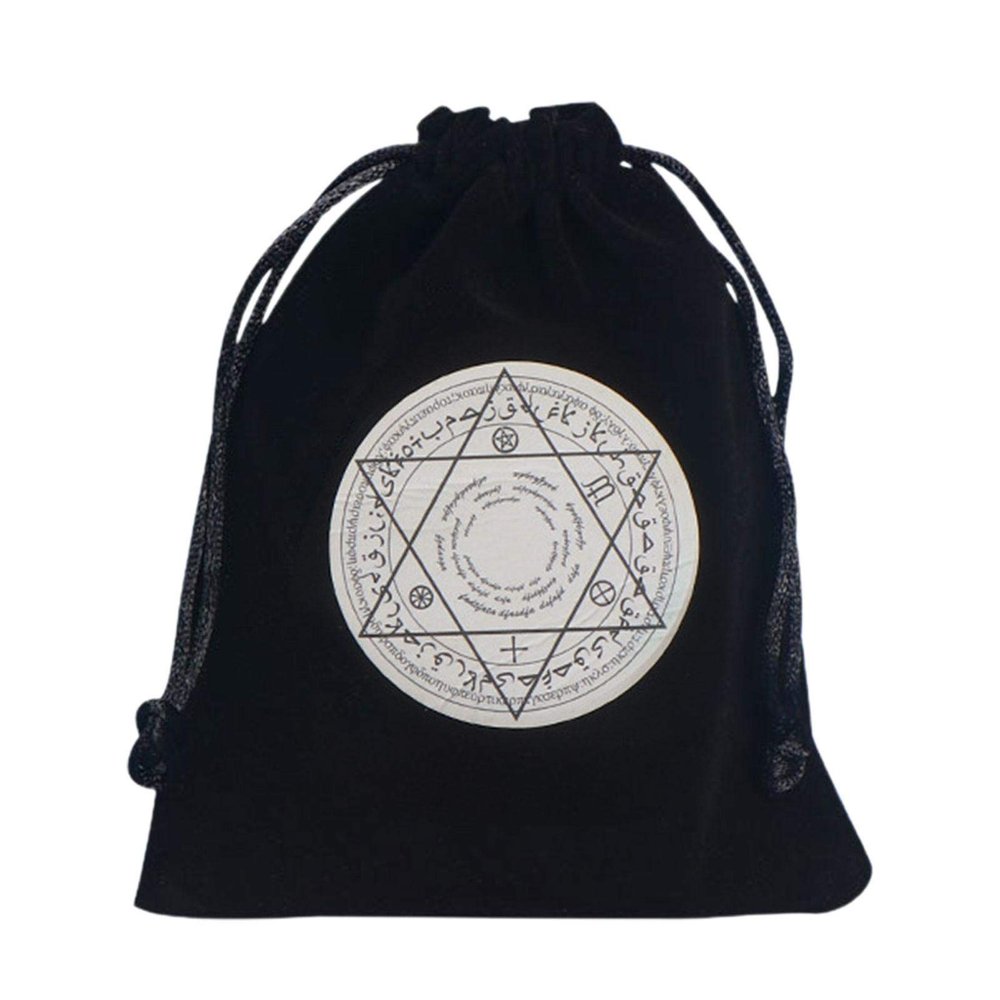 Tarot & Dice Bag, Velvet & Satin Tarot Pouch, Constellation Pattern Board Game Drawstring Jewelry Storage Bag, Tarot Card Holder Bag Pouch l Travel & Gift Bag