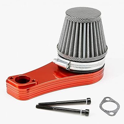 DAPENGNIAO CNC Air Filter Sleeve 2 with UFO Carbon Filter for Rovan LT,Losi 5ive t,KM X2 RV870602 Accessories (Color : Red)