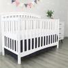 100% Egyptian Cotton, Nursery Crib Toddler (28" x 52" + 14") 800 Thread Count Crib Skirt Dust Ruffle, Bedding Skirts for Baby Boys or Girls, 14" Drop, Black Solid view 4