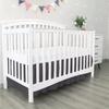 100% Egyptian Cotton, Nursery Crib Toddler (28" x 52" + 14") 800 Thread Count Crib Skirt Dust Ruffle, Bedding Skirts for Baby Boys or Girls, 14" Drop, Dark Grey Solid view 4