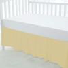 100% Egyptian Cotton, Nursery Crib Toddler (28" x 52" + 14") 800 Thread Count Crib Skirt Dust Ruffle, Bedding Skirts for Baby Boys or Girls, 14" Drop, Ivory Solid view 2