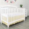 100% Egyptian Cotton, Nursery Crib Toddler (28" x 52" + 14") 800 Thread Count Crib Skirt Dust Ruffle, Bedding Skirts for Baby Boys or Girls, 14" Drop, Ivory Solid view 4