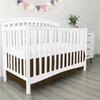 100% Egyptian Cotton, Nursery Crib Toddler (28" x 52" + 14") 800 Thread Count Crib Skirt Dust Ruffle, Bedding Skirts for Baby Boys or Girls, 14" Drop, Chocolate Solid view 4