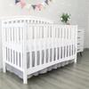 100% Egyptian Cotton, Nursery Crib Toddler (28" x 52" + 14") 800 Thread Count Crib Skirt Dust Ruffle, Bedding Skirts for Baby Boys or Girls, 14" Drop, Silver Solid view 4