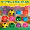 1.25" Ball Poppers for Kids, Pack of 12 Pop Up Toys, Forest & Twelfth Slow Rising Ball Popper Toy Set, Sports Ball-Shaped Vinyl Fidget Popper Toys, Sensory Fidget Toys for All Ages (12 Pack) view 3