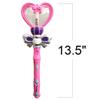 ArtCreativity Light Up Heart Wand for Kids  13.5-Inch Magical Princess Wand with Spinning LEDs & Sound, Perfect Valentines Day Gift for Girls, Toy Wands for Kids, Pink Light Up Princess view 3