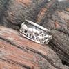 925 Pure Silver Spinner Ring, Anti Anxiety Ring, Elephant Spinner Ring, Worry Ring, Anxiety Ring, Thumb Ring, Sterling Silver Band, Gift for Her, Birthday Gift, Pearl Spinner Ring, Silver Band (11.5) view 2