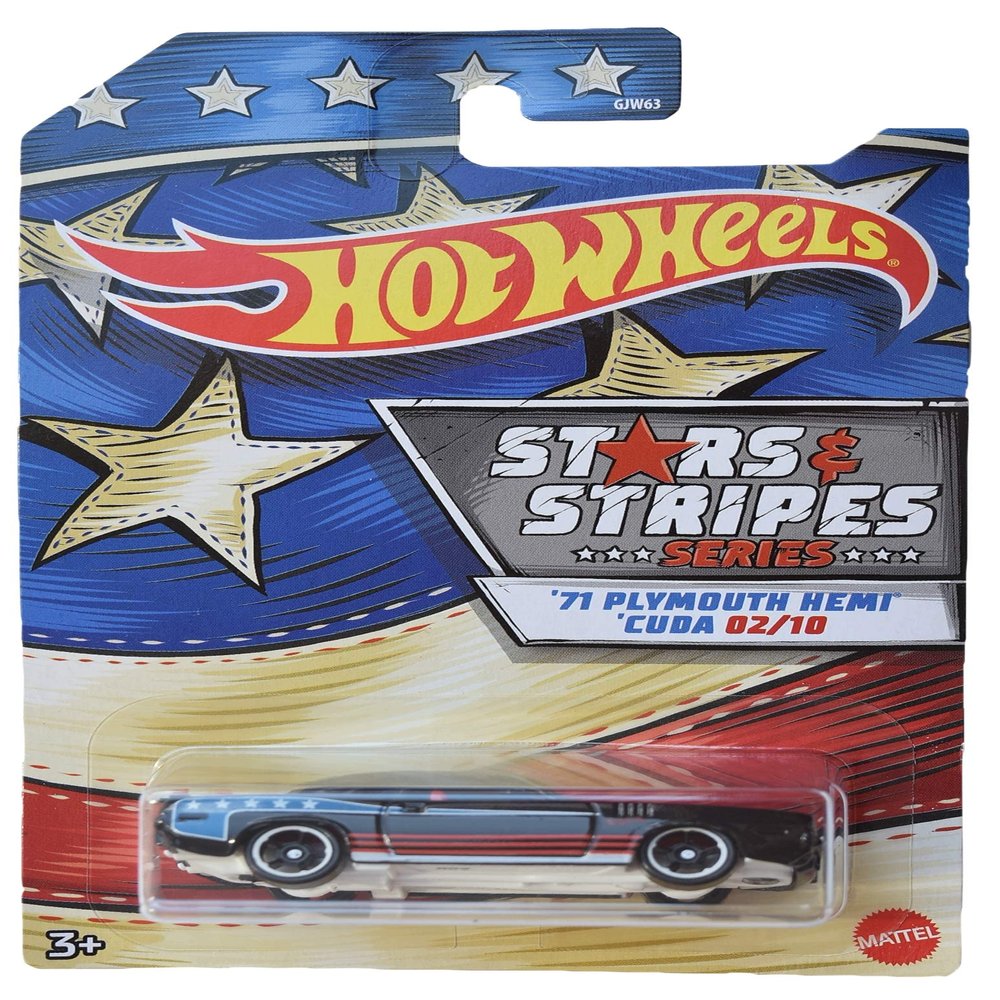 Hot Wheels '71 Plymouth Hemi 'Cuda, [black] Stars & Stripes Series 2/10